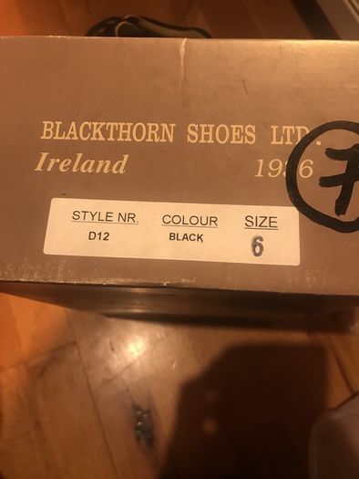 Mens blackthorn shoes (very heavy leather and sole style) size 6UK