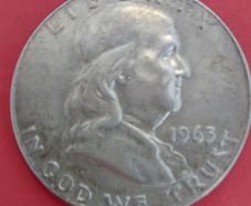 1963 D American Franklin Half Dollar 90% Silver coin