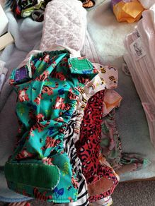 Cloth nappy bundle liners, boosters and wet bags