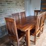 Dining Table and 6 chairs Dark wood Image 6