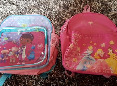 2 princess backpacks.