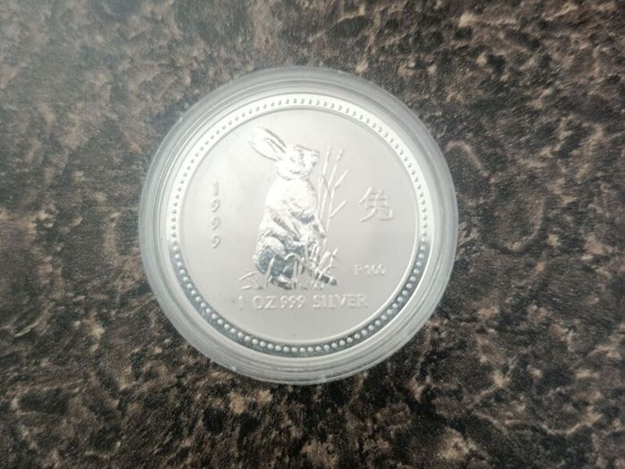 Rare 1999 Lunar Series 1 .Year of the Rabbit Silver Bullion Coin