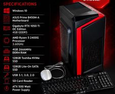 Asus Gaming PC GTX 1050 Ti OC 4GB with keyboard and mouse