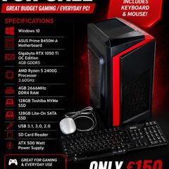 Asus Gaming PC GTX 1050 Ti OC 4GB with keyboard and mouse