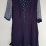 Navy polka dot Bravissimo V-neck, viscose dress, Size 16 Image 8