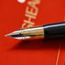 Sheaffer Crest 581 Nova Flame Red Solid 18K Gold 750 Two Tone Triumph Nib Fountain Pen Image 6