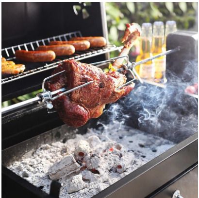 BRAND NEW Professional Barbecue with Motor Stainless steel grill skewer set suitable for Weber Spirit gas grill Spirit 200/300 series