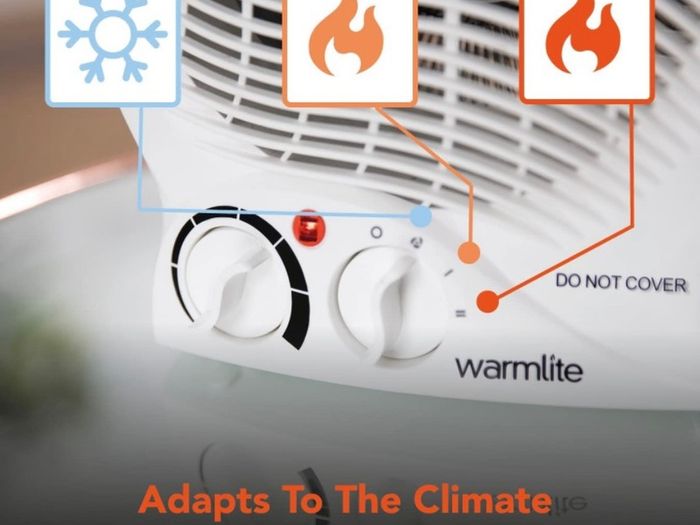 Thermo Fan Heater with 2 Heat Settings and Overheat Protection, 2000W (FREE POSTAGE)