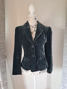 Size 10 Green Velveteen Jacket