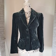 Size 10 Green Velveteen Jacket