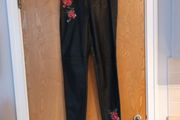 H&amp;M Divided Faux Leather BlackHigh Waisted Trousers.  S.40  - 12. New - No Tag.