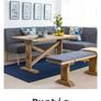 Rustic kitchen table and L bench Image 4