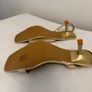 Gold Low Heel Sandals Label Size 43 (Fits EU 41) Image 6