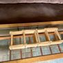 Vintage Wooden Accordion 8 Bottle Wine Rack Brass Rivets Countertop Wood Rustic Cottagecore Old Country Farmhouse Image 6