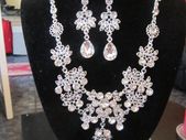 Bride's Designer Crystal Head piece Necklace and Earrings
