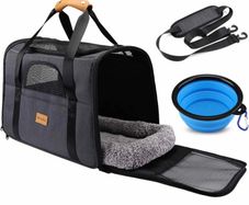 Pet Carrier Bag, Portable Cat Carrier Bag Top Opening, Removable Mat and Breathable Mesh, Foldable Cat Carrier Transport Bag for Dogs and Cats (MULTIPLE COLOURS/SIZES)