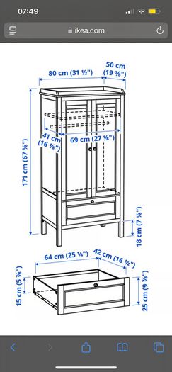IKEA white wardrobe with drawer