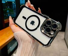 iPhone 16 Pro Max Clear Soft Magnetic Bumper Shockproof Case Cover