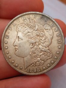 one dollar coin  silver. Silver.   Heavy