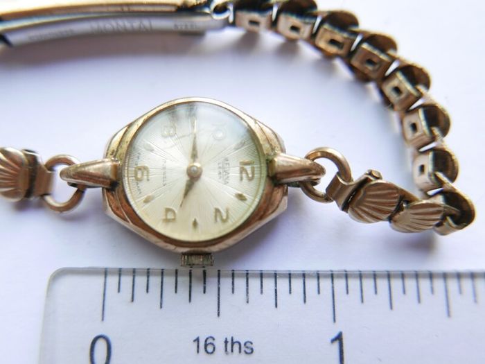 Vintage Medana Lever 10ct Rolled Gold Swiss Ladies Watch, 17 Jewel Movement, Gold Dial (in Working Order)