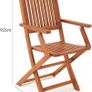 Set of 4 Garden Chair Sydney Acacia Wood Foldable Folding Chair High Back Garden Folding Chair Image 3
