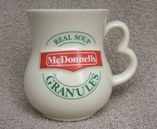 McDONNELLS REAL SOUP GRANULES (Staffordshire potteries) - an older promotional mug (1990s / early 2000s)