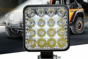 2X 48W 12V 16LED Work Light Spot Beam Bar Car Van Quad Off-Road Driving Fog Lamps