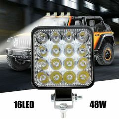 2X 48W 12V 16LED Work Light Spot Beam Bar Car Van Quad Off-Road Driving Fog Lamps