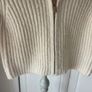 Cream hooded cardigan size 1 - 2 zipped front Image 6