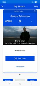 2 David Gray tickets