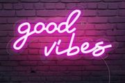 Good Vibes Neon Sign,Neon Light Powered by USB with Switch, Pink Led Neon Light Sign for Bedroom,Wall Decor,,Game Room,Party, Bar Decor-16.1 Inch 8.2 Inch MULTIPLE COLOURS AVAILABLE (FREE POSTAGE)