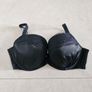 Ann Summers Ebony Set Bra 34F Thong s.10/38 Black Satin and Lace Image 8