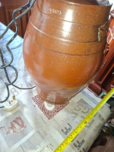Rare 19th Century English Salt-Glazed Stoneware Brandy 2 Gallon Barrel, Postage Available or collection.
