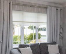 Readymade eyelet curtains with matching cushions