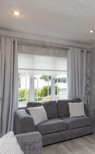 Readymade eyelet curtains with matching cushions