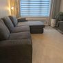 IKEA KIVIK 3-seater sofa with chaise in dark grey. Image 3
