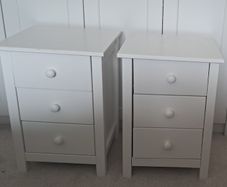 White Bedside Tables x2