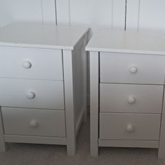 White Bedside Tables x2