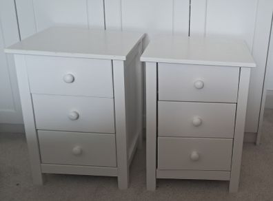 White Bedside Tables x2
