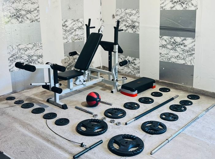 New Condition Life Time Weights Bench Bar & More