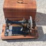 Victorian German Hand Crank Sewing Machine with Original Case Image 3
