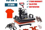15 In 1 Combo Multifunctional Sublimation Heat Press Machine T shirt Heat Transfer Printer For Mug/Cap/pen/football