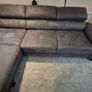 dark grey corner sofa with sleeping and storage Image 4