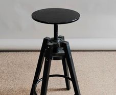 Black stool (studio photography)