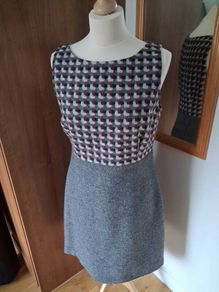 Laura Ashley New Quality Wool Pinafore Dress Size 12
