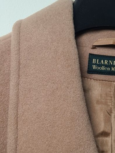 womens BLARNEY WOOLEN MILLS wool cashmere coat 3/4 lenght jacket brown tan camel Size UK 18 EU 44