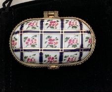 Vintage Porcelain Pill Box 1960s