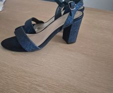 Navy glitter sandals