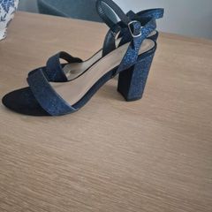 Navy glitter sandals