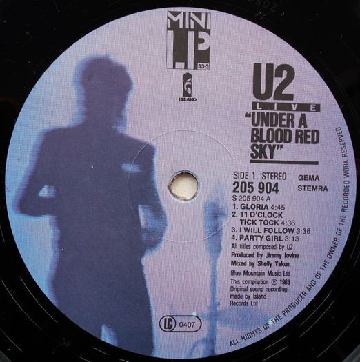 U2  Live "Under A Blood Red Sky